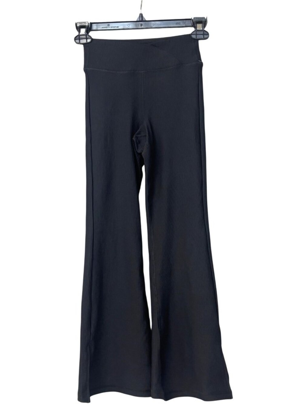 Yogalicious Girls Ribbed V-waist Piper Flared Yoga Pants, Black, Sz. M (10)